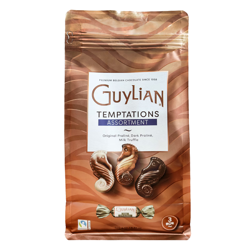 吉利蓮海馬形榛子夾心巧克力比利時進口零食情人節(jié)禮物女生日禮物 3味巧克力分享裝522g