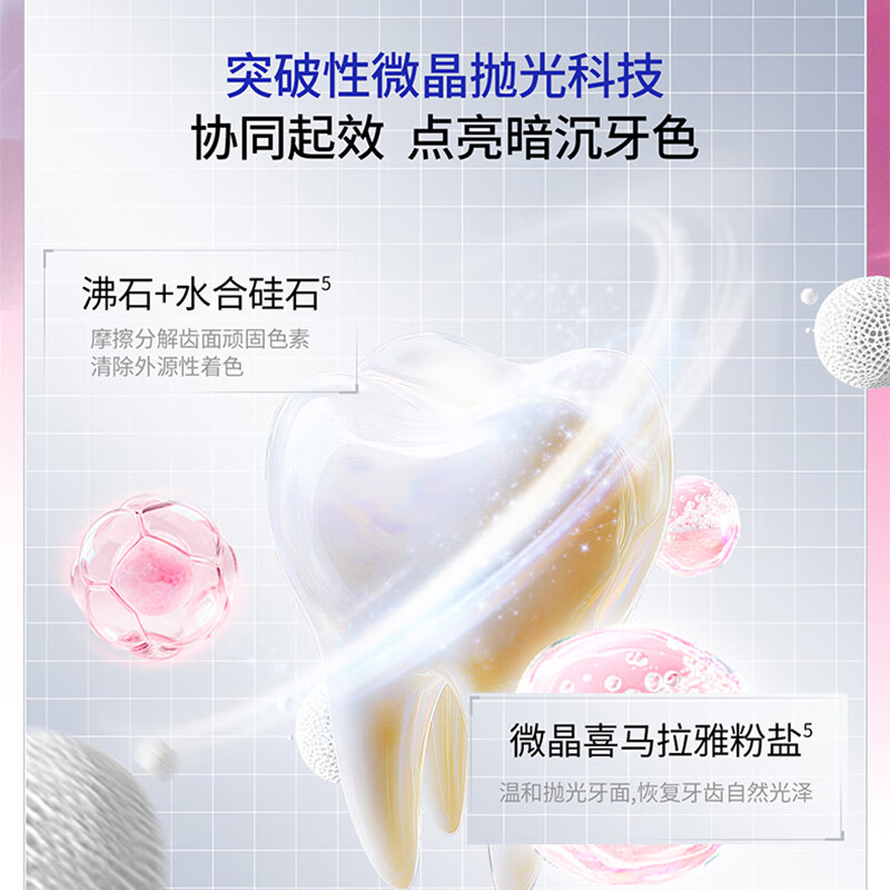 白惜美白牙膏 去渍亮白焕白专研美白色修清洁口腔清新口气成年人38节 【温和美白】 100g*1支  亮白粉灯泡 女生首选