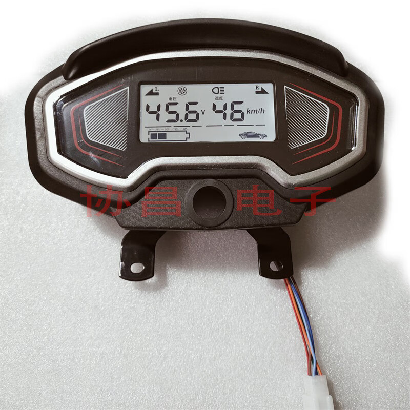 電動車三輪兩輪車儀表盤總成486072v通用液晶顯示屏電量碼表 48v儀表總成