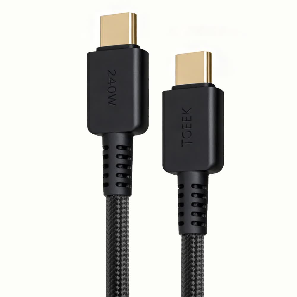 TGEEK快充线适用充电线游戏机笔记本 便携屏/显示器一线通全功能数据线视频线2M 20Gbps 4K  240W 240w 480Mbps