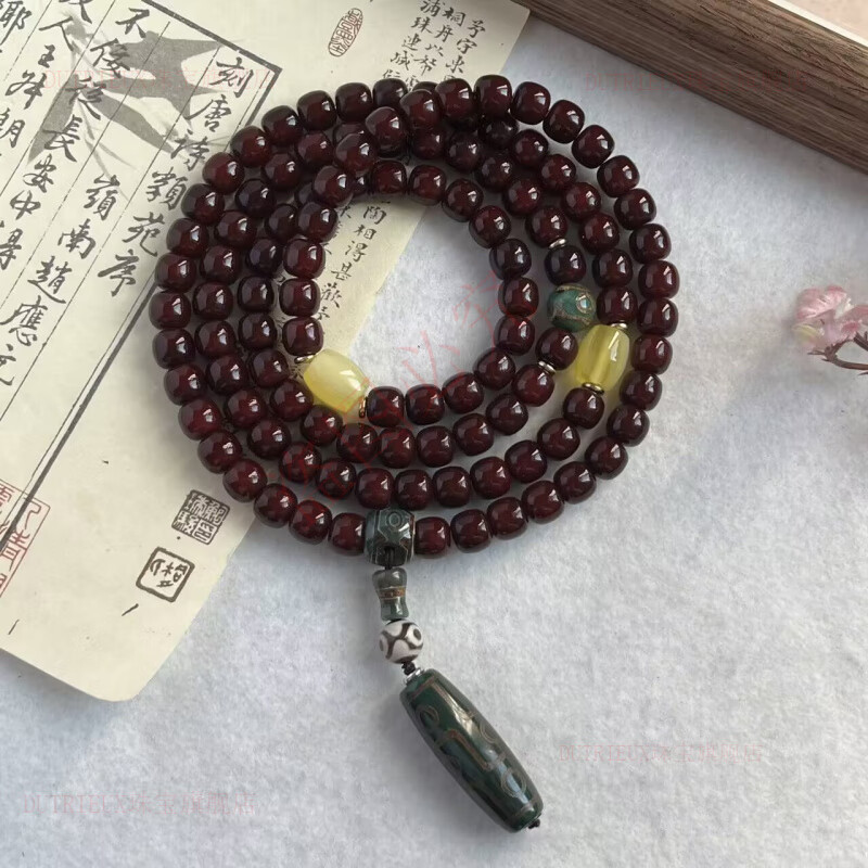 DUTRIEUX菩提手串溏心老料双圈风化绕指柔盘玩手饰佩饰佛珠手持念珠把玩 静默如初【108颗】 11MM