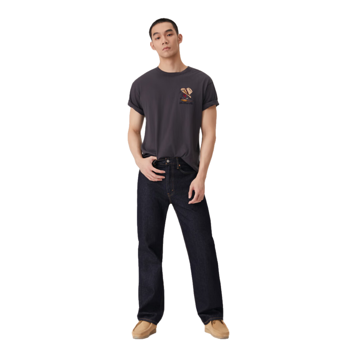 Levi's李维斯25年秋冬新款男士美式复古休闲565宽松直筒牛仔裤 深蓝色 31 (32)