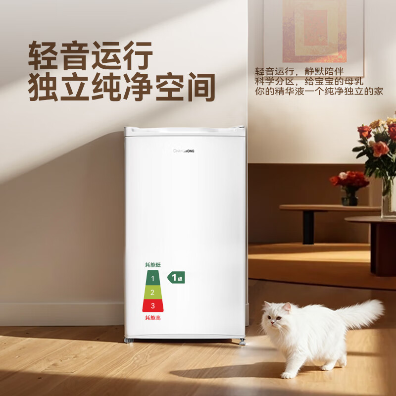 长虹CHiQ系列92升一级家用迷你母乳美妆保鲜宿舍出租房办公室小冰箱电竞房冷藏冰箱厨房冰箱CR-92