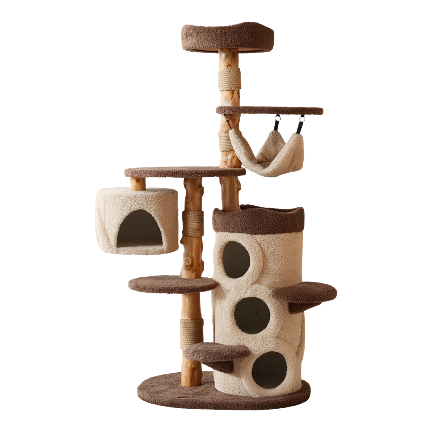 獸牌奢華大樹屋貓爬架大型貓樹貓窩一體實(shí)木貓抓柱布偶緬因暖冬適用 樹屋Plus【11.8發(fā)貨】