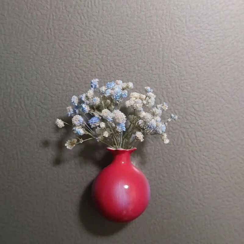 小雕匠故宫文创石榴尊冰箱贴辽宁博物馆小花瓶纪念品 窑变红釉石榴尊冰箱贴/辽宁省博物馆 藏