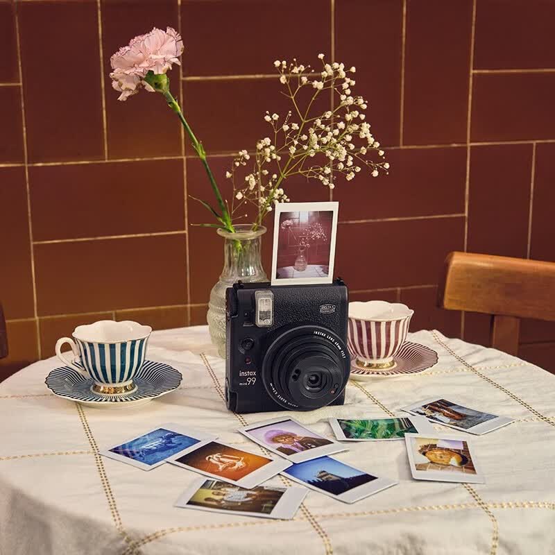 富士（FUJIFILM）instax mini99 拍立得mini相机一次成像傻瓜相机送礼女友同学情人节赠礼生日礼物礼品 mini99经典黑 套餐C【官方标配+20张白边相纸】