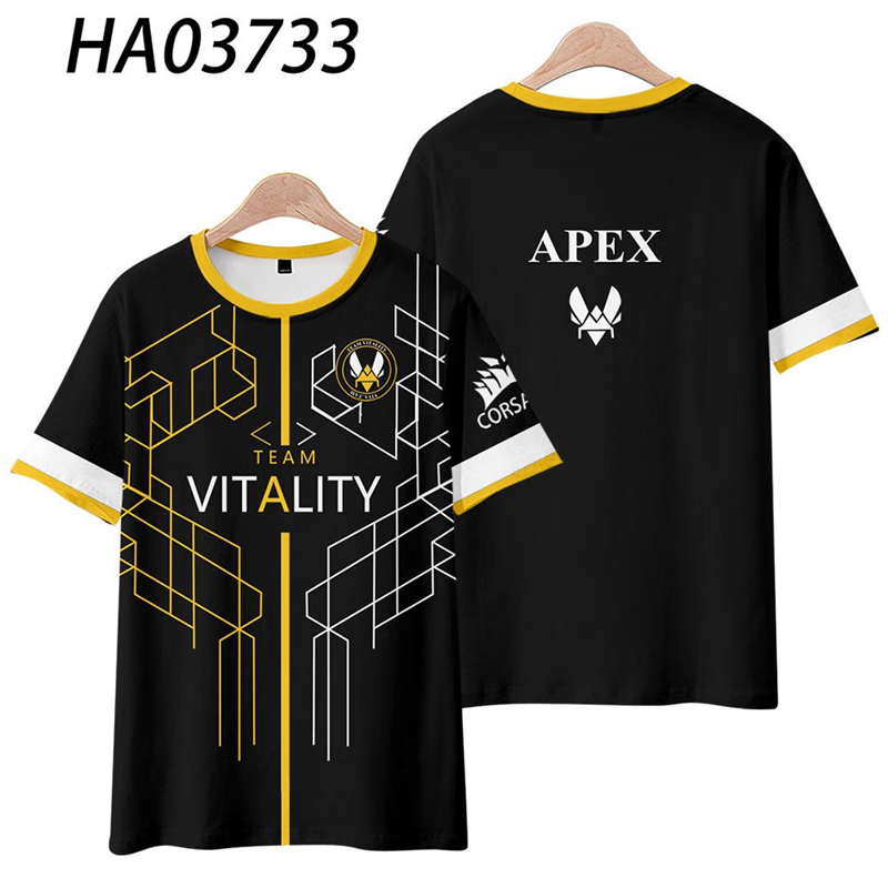 vitality战队队服电竞zywoo载物款速干短袖t恤衫男女潮流比赛服 1-t恤