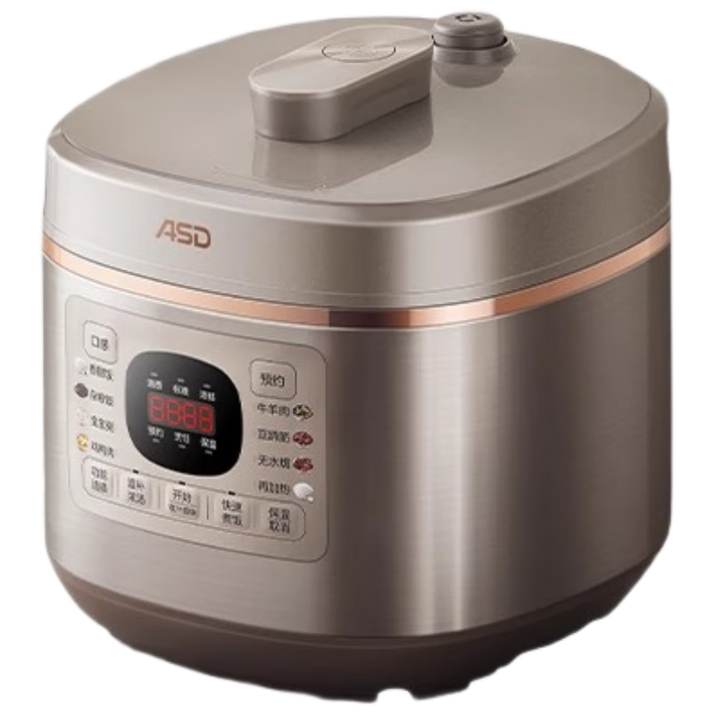 愛仕達(ASD)電壓力鍋70kPa大容量家用5L一鍋雙膽多功能電壓力專膽專用高壓鍋飯鍋快煮一鍵操作 雜糧飯 寶寶粥