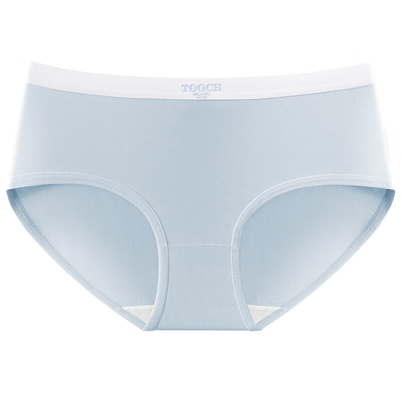 宜而爽7A抗菌全棉女士内裤字母中腰抗菌柔软舒适透气纯棉少女三角裤 2浅绿+2浅肤+2深肤+1浅粉 7条 L