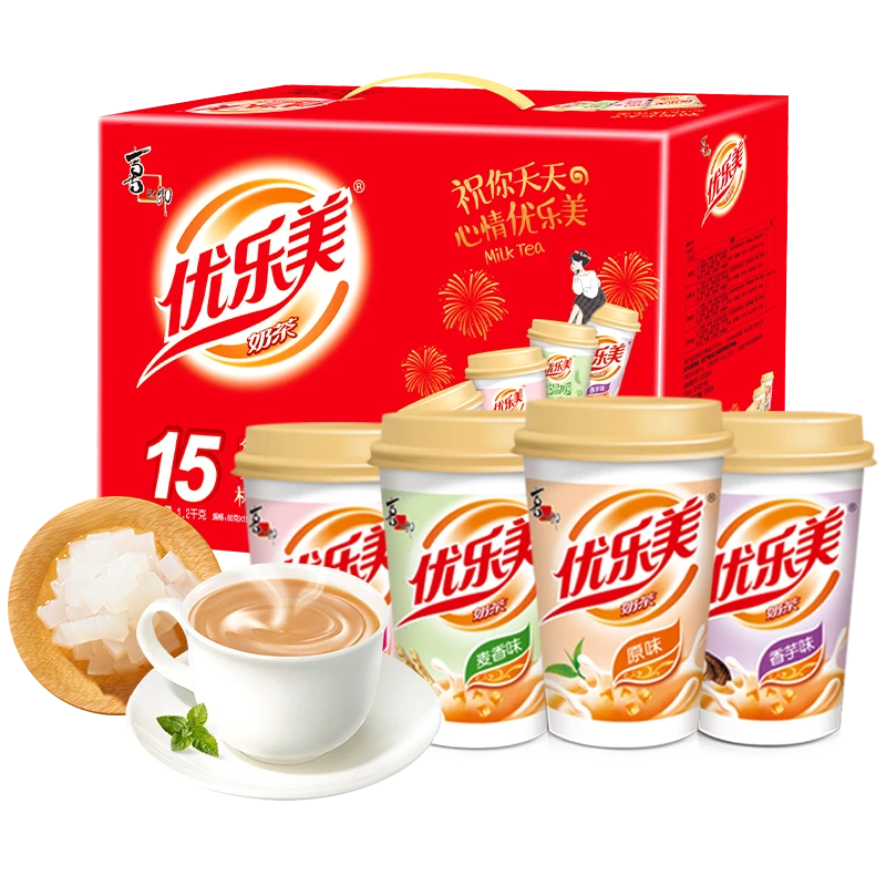 优乐美椰果奶茶80g*15杯速溶冲调饮料1.2kg 便携下午茶代餐【达人】