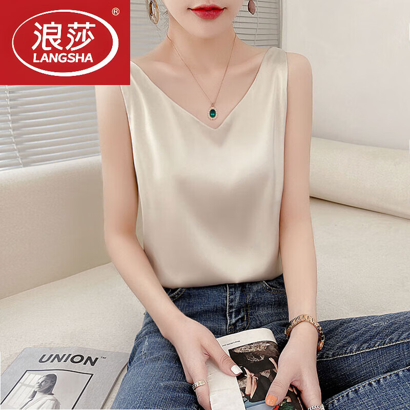 ڲɯLangSha˿Ůڴɣ˿ɫԸ˿װ⴩ ɫ (˫) XL