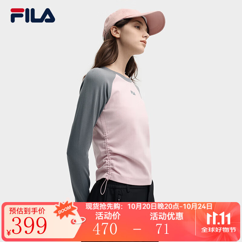 FILA ������ͬ����Ů����֯������2025�＾�¿�����ƴɫ����䳤T ���ɷ�-PK M 165/84A/M