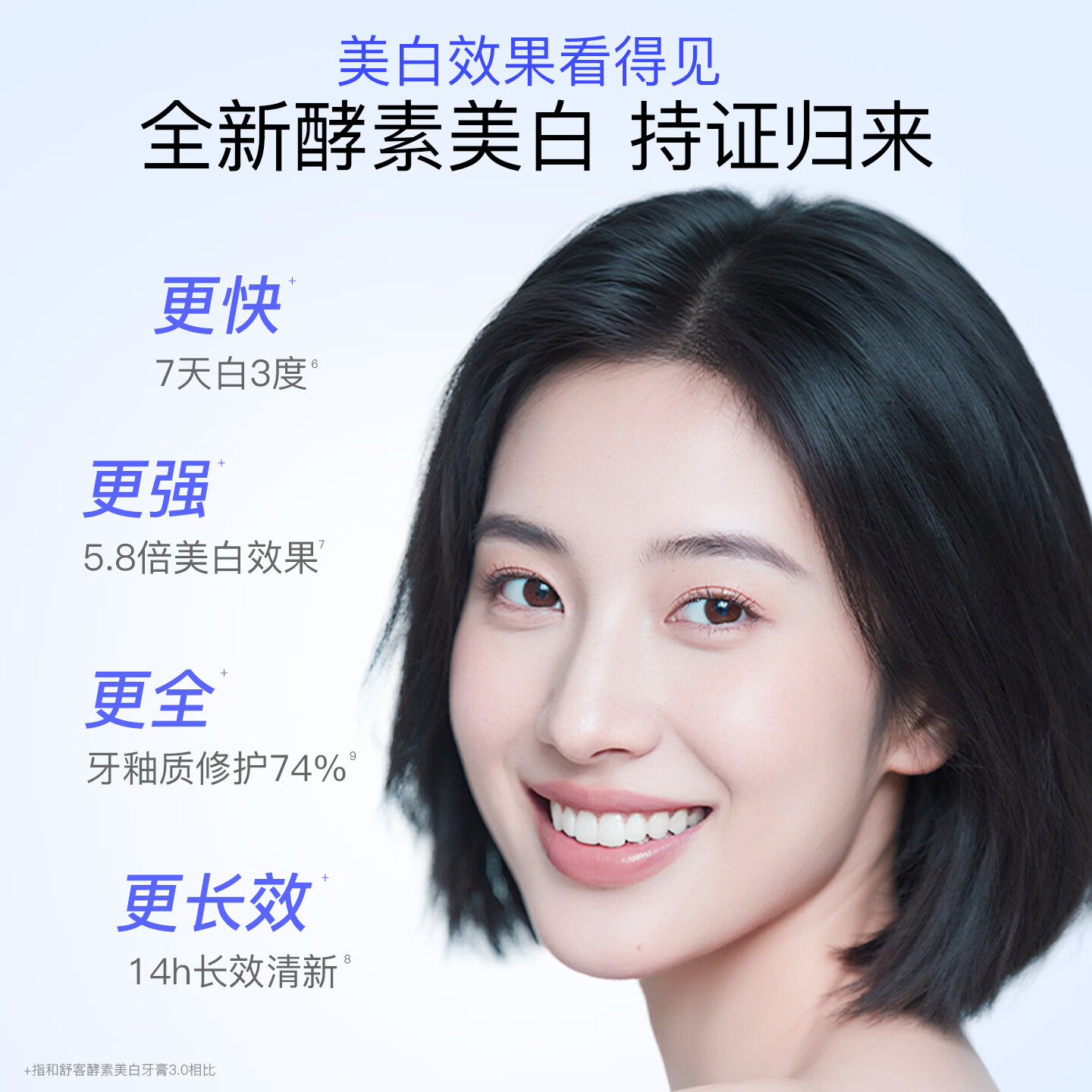 舒客酵素牙膏美白牙齿去烟渍防蛀护龈清新口气高档正品 星沙樱花香型120g*1