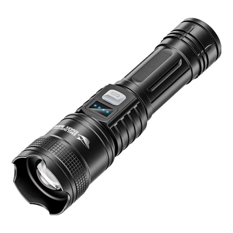 微笑鲨 白激光手电筒 强光充电户外变焦远射 支持Type-C快充 雨天可用 8.9元(需领券、需凑单)