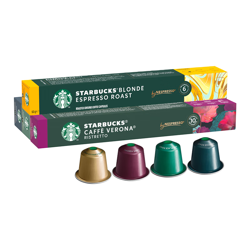 星巴克（Starbucks） 【进口咖啡】Nespresso胶囊咖啡美式浓缩黑咖啡多口味可选 【老客优选220g】随机40颗 26年6月