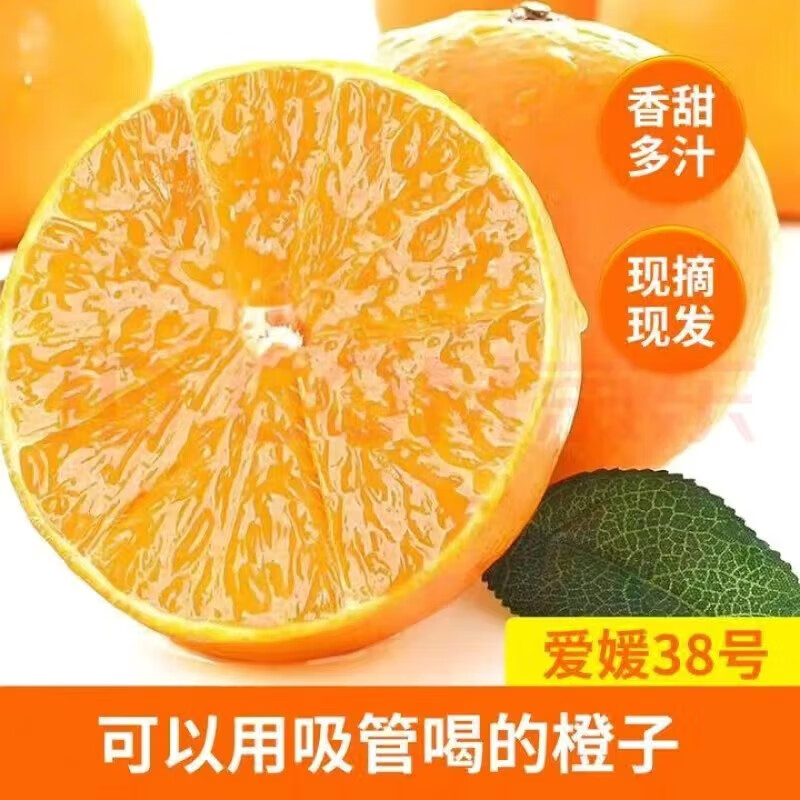 四川爱媛38号果冻橙子新鲜当季水果手剥柑橘新鲜水果礼盒 带箱3.5-4斤 热卖装【单果75MM+】——净重4斤