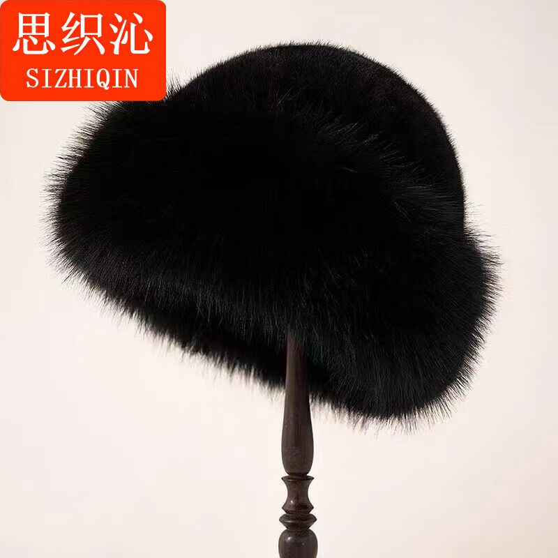 思织沁毛绒帽子女秋冬季加厚保暖护耳套头蒙古帽可爱防风防寒纯色雷锋帽 纯色蒙古帽【奶茶色】