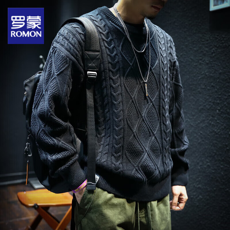 ���ڲ��������ɣ�ROMON��Բ����븴��ë���ж����Ӻ���ɳ���������ʿ��֯�����������п� ��ɫ ��� XL �ʺ�145��-160�� 141.97Ԫ