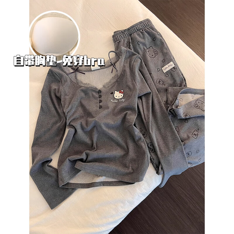 缪黛 MAULTIAY卡通吊带德绒睡衣女款2026新款秋冬季天磨毛保暖加厚珊瑚绒家居服 主图同款 带胸垫 【升级版加厚德绒】 M 【建议体重80-100斤】