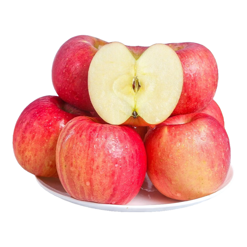 喜季正宗红富士苹果新鲜水果脆甜丑萍果山西现摘整箱平果冰糖心包邮 净重4.5斤 单果80mm+【爆款大果】