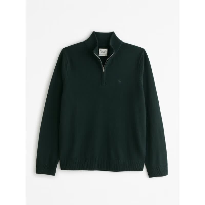 Abercrombie &amp; Fitch反季AF男装24秋冬款经典小麋鹿套头针织衫毛衣KI120-4149 深紫色 M _(180_100A)