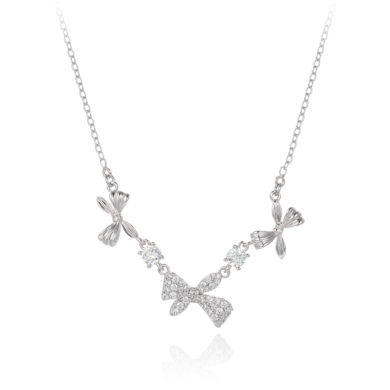 XUPING旭平首饰【金马团】合金时尚气质百搭优雅蝴蝶项链送礼饰品 项链 约40+5cm