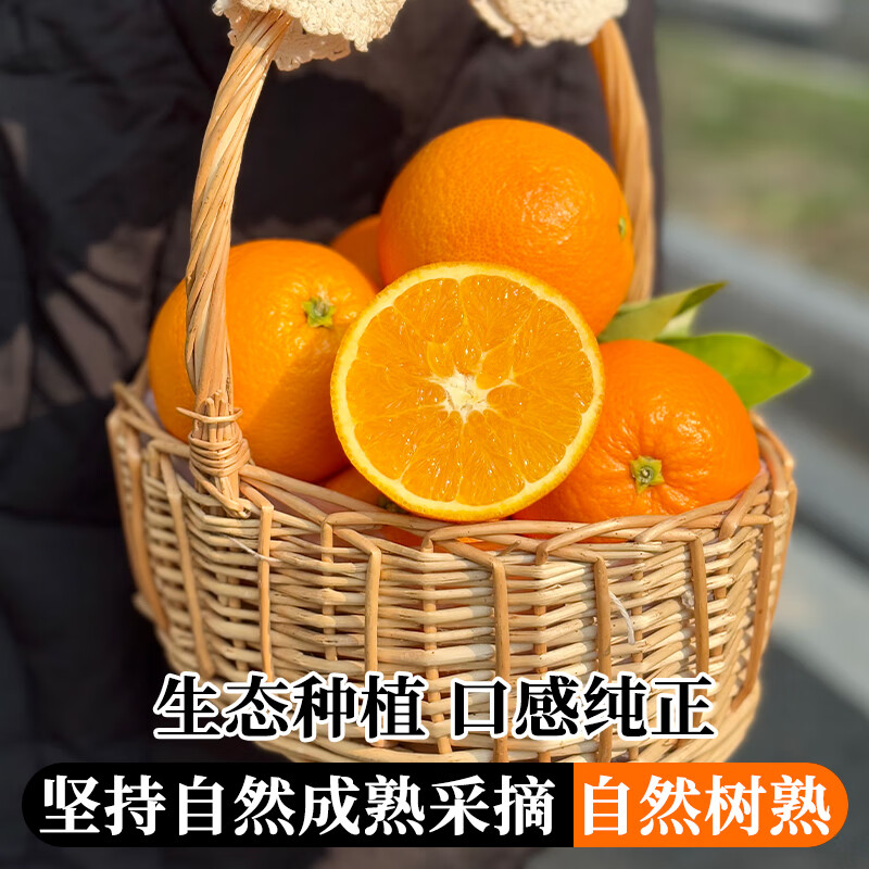 薏品甄鲜湖北秭归纽荷尔脐橙 现摘现发 果香浓郁爆汁甜润 60-70mm带箱5斤