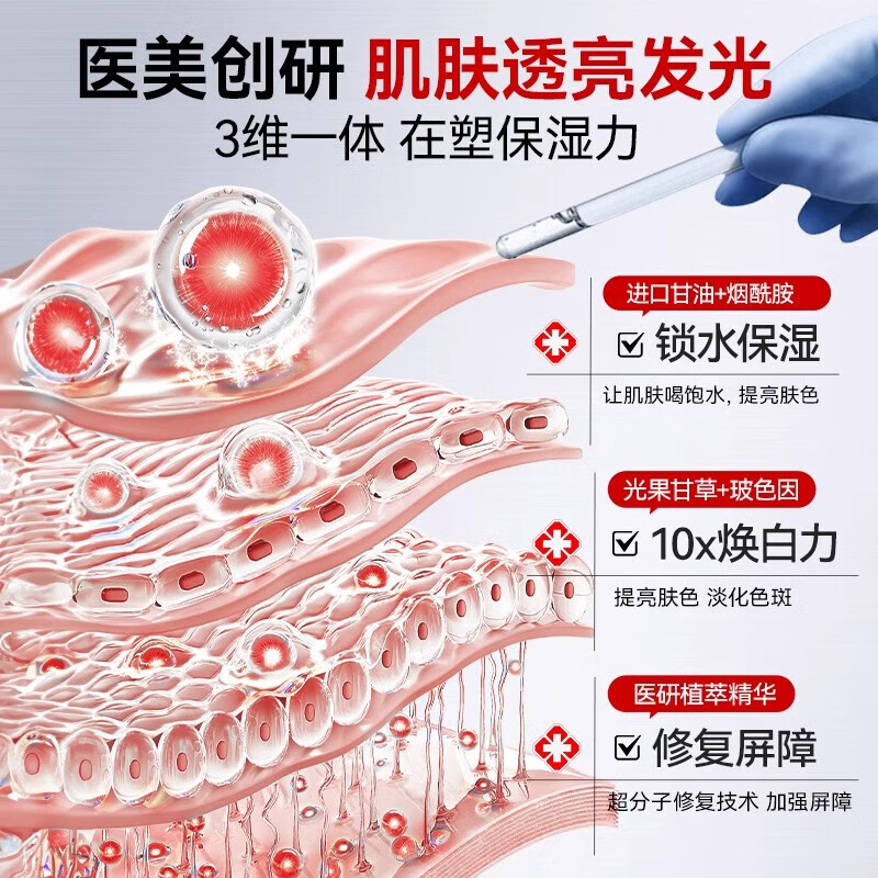 韩伦美羽5%烟酰胺马来西亚甘油护肤补水妆前保湿滋润脸部精华 500ml2瓶