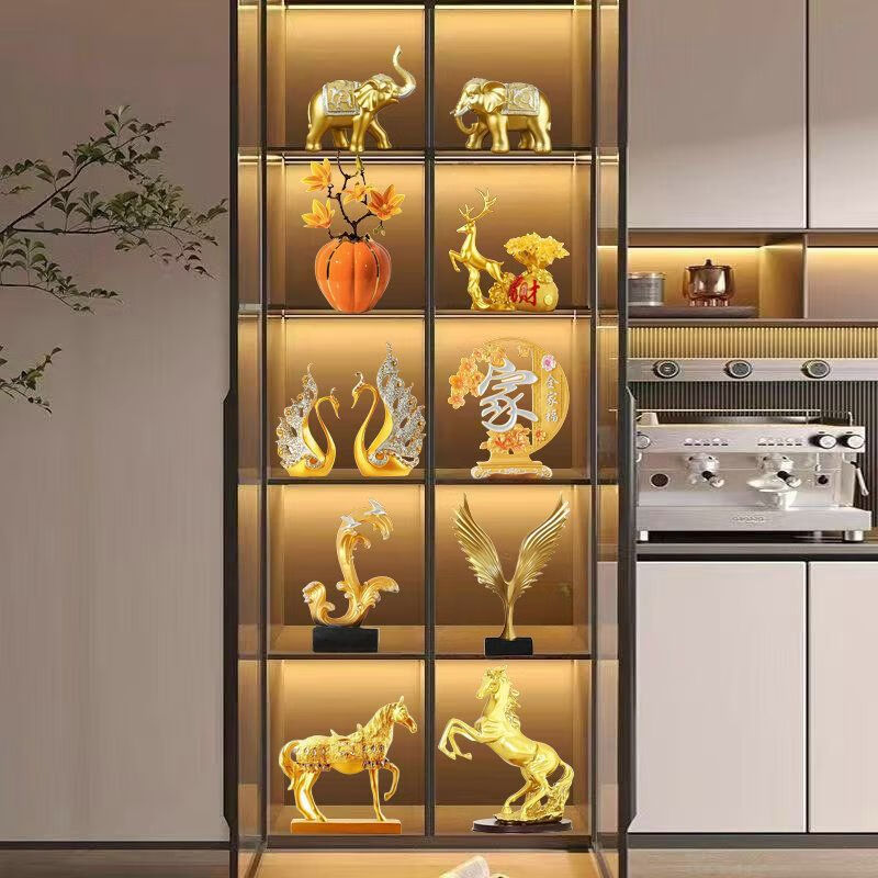 OYKTN新年装饰现代简约轻奢风装饰品家居工艺品摆件客厅酒柜电视柜摆设 金色老鹰大展宏图