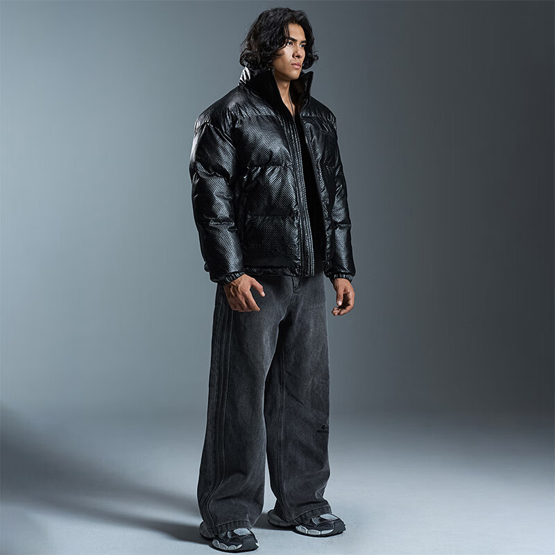 MUSCLE DOG肌肉狗 棉衣外套男2025新款美式高街复古休闲棉服训练保暖面包服 黑色 XL