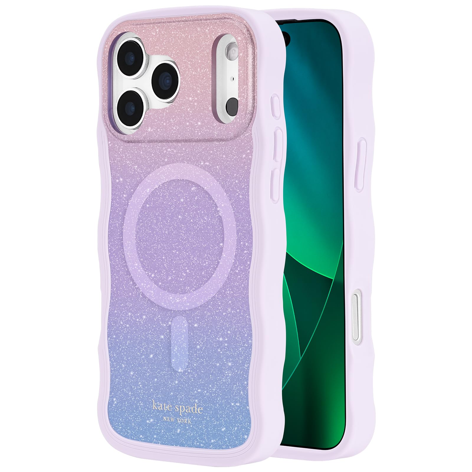 kate spade new york iPhone 17 Pro Max手机壳 MagSafe支架 环保材料防摔 蛋白石闪光