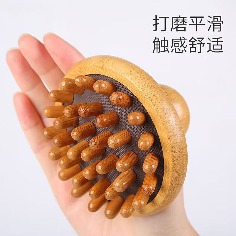 通用木质手动经络刷全身通用疏通经络仪器揉肚子揉腹部开背三角按摩器 经络按摩刷新款-无礼品