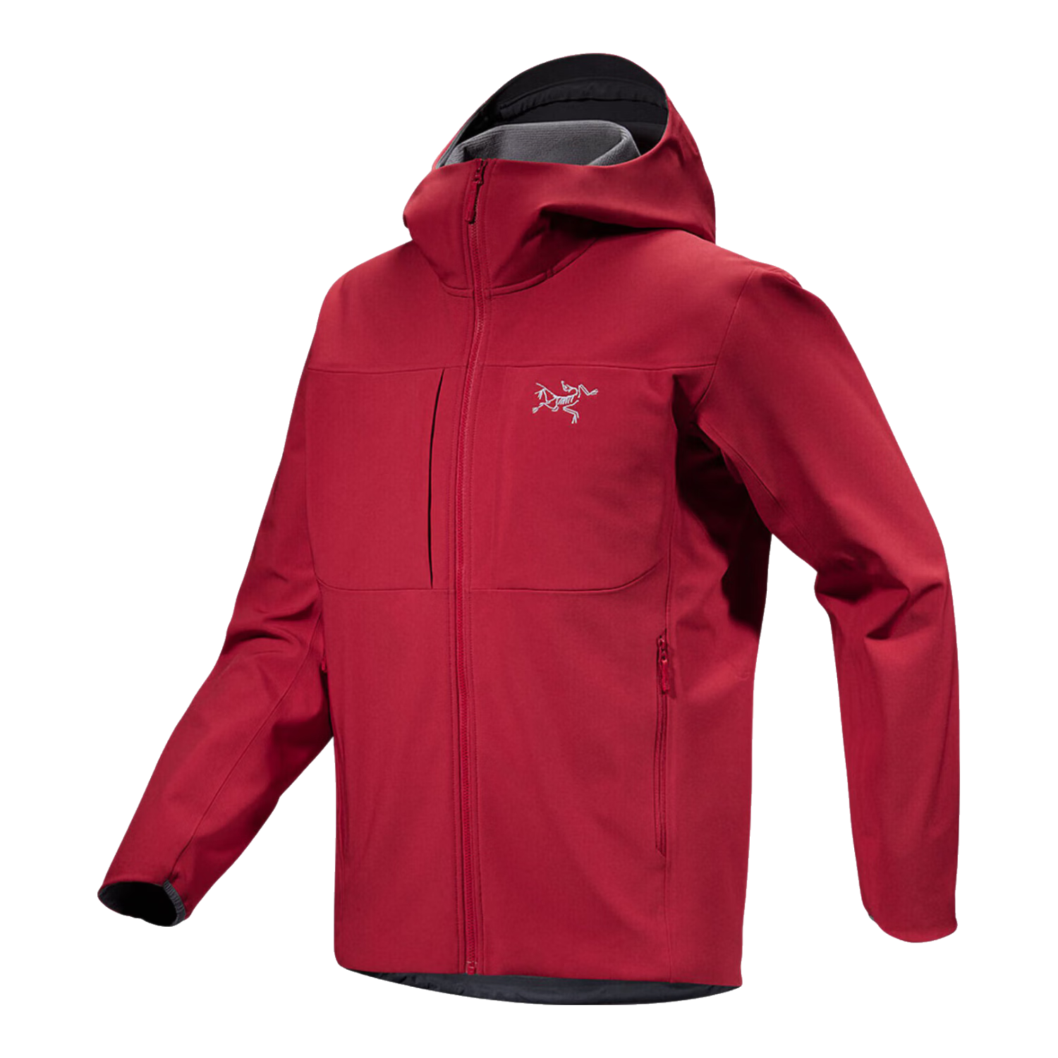始祖鳥（ARC'TERYX）買手代購Gamma MX Hoody 男士戶外薄絨保暖防風(fēng)雨軟殼連帽沖鋒衣 Heritage 復(fù)古紅 2XL