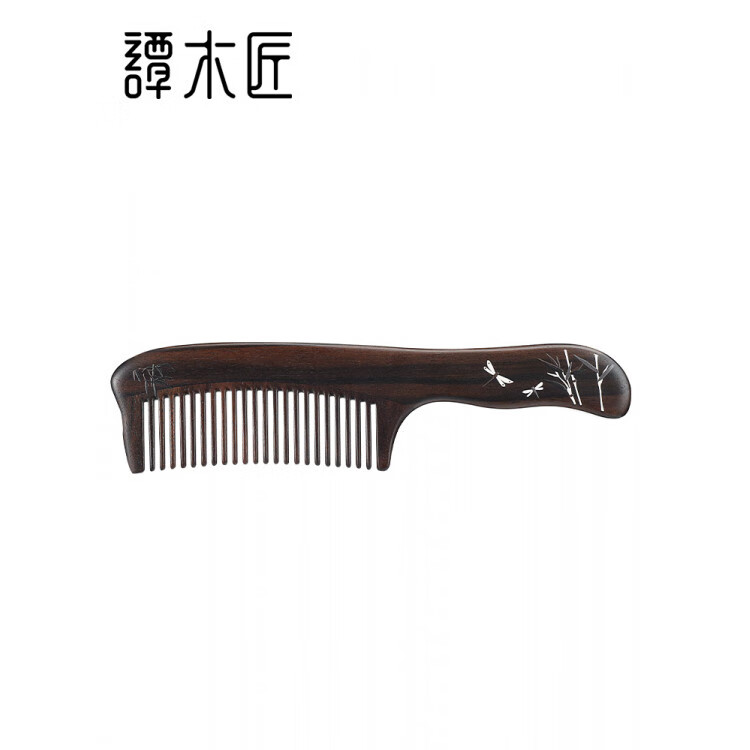 谭木匠礼盒漆艺梳木清风竹语 男士女士专用按摩护发蓬松 清风竹语