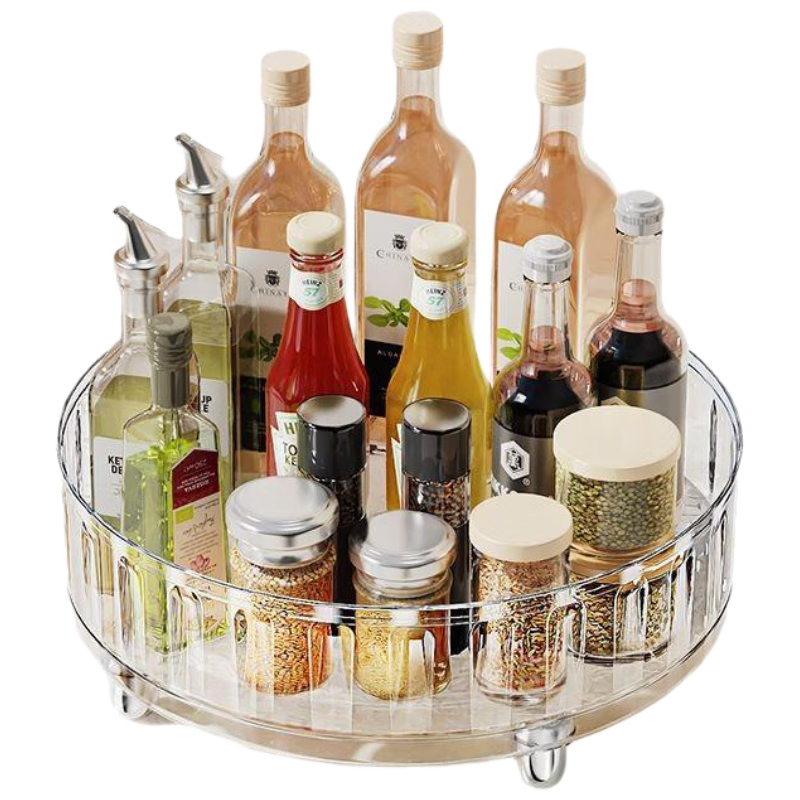 餐將軍 調(diào)料架置物架臺(tái)面可旋轉(zhuǎn)調(diào)味料盒多功能收納架子免安裝佐料托盤