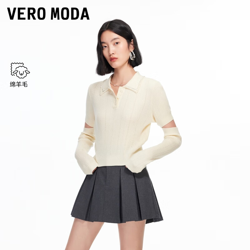 VEROMODA��֯��Ů2026�����¿����ë�ɲ�ж���׶���POLO�� ����ʯ�� M 188Ԫ