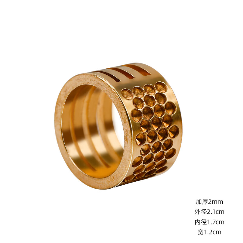 加厚老式頂針戒指 家用加厚戒指頂針指套特硬耐磨老式頂針箍的 黃銅加厚金色銅頂針