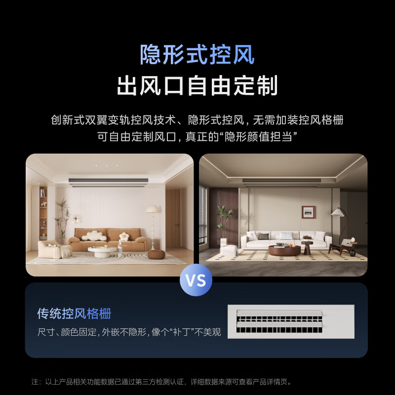 美的家用中央空调酷省电风管机一拖一3匹4匹超一级能效 AI超省电纯铜管空调省电TOP1(支持鸿蒙智联) 双出风 小4匹 一级能效 冷暖双出风