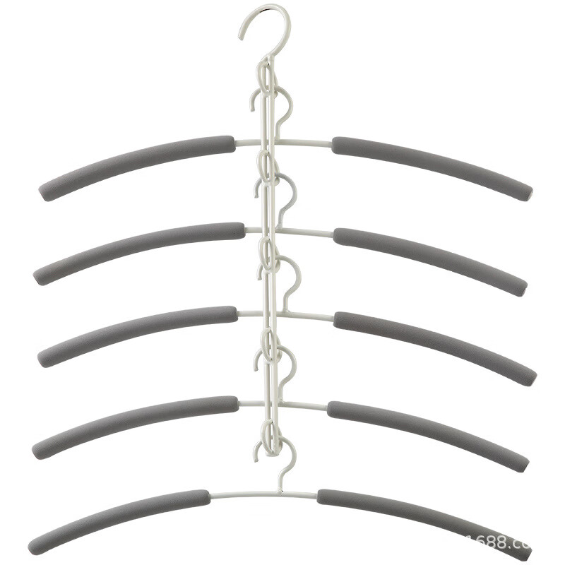 鳳全多功能省空間多層衣架掛鉤 魔術(shù)家用衣柜收納神器掛衣服架撐子 白色