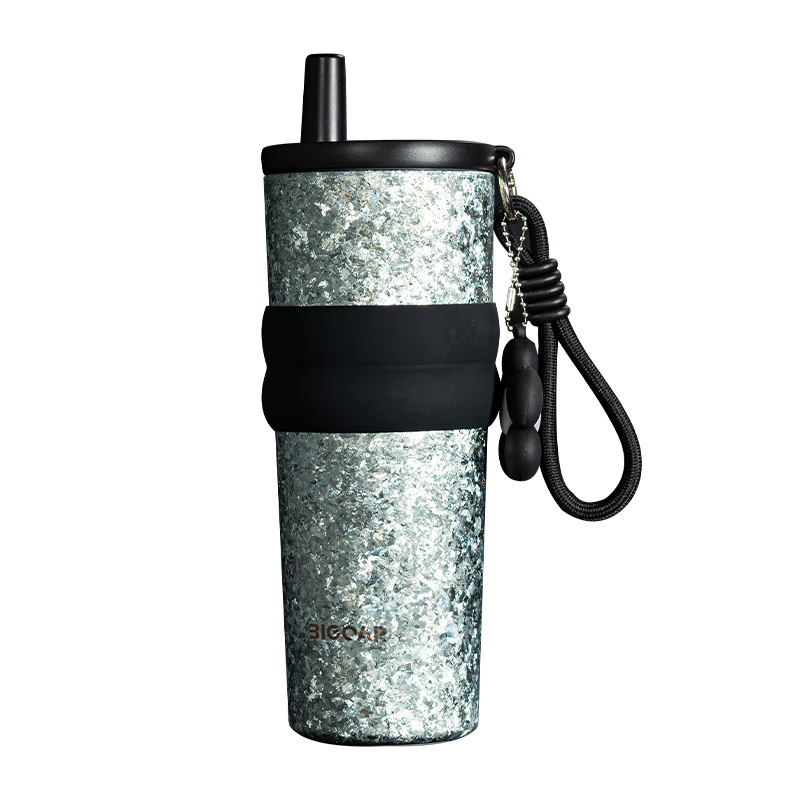 大卡内外纯钛保温杯高颜值吸管杯高端户外车载大容量纯钛咖啡水杯礼物