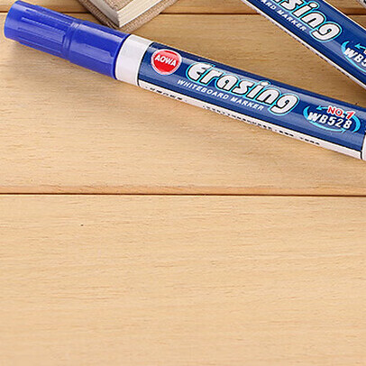 【精选】528白板笔盒装水性可擦记号笔大容量记号笔专业物流记号 蓝色（1支装）