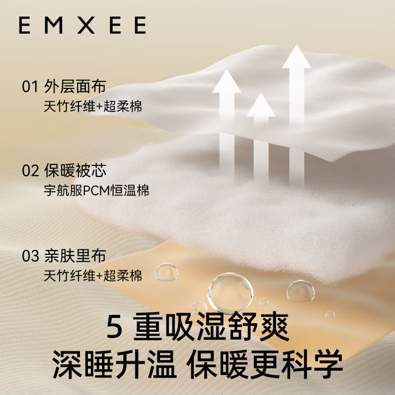 嫚熙(EMXEE)婴儿防惊跳睡袋新生儿宝宝秋冬 奶芙襁褓睡袋 爱丽丝森林 66码