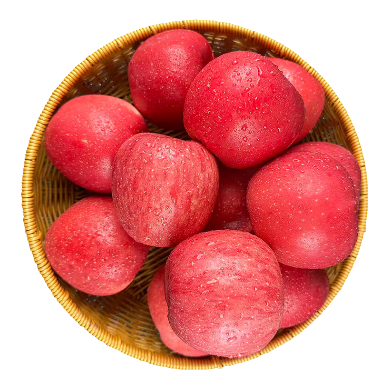 紅六福（REDLEOFU）靜寧蘋果 甘肅紅富士 平?jīng)黾t蘋果 新鮮脆甜多汁現(xiàn)摘生鮮水果 【送禮必備裝】9斤 【精品小果70mm-75mm】