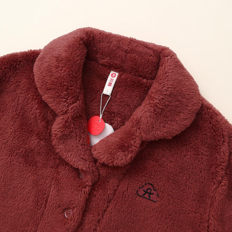 芬腾珊瑚绒睡衣男女士秋冬季套装保暖法兰绒加绒加厚休闲家居服冬天 FJ26940699富贵红 【单女款】 XL 建议:女124-142,男146-165斤