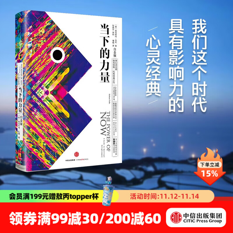 【官方旗舰店】当下的力量（白金版）埃克哈特·托利经典之作 励志与成功 告诉我们如何把日常生活中受的苦减到最少 如何活得更好 过得更开心 中信出版社正版图书 张德芬导读推荐 包邮
