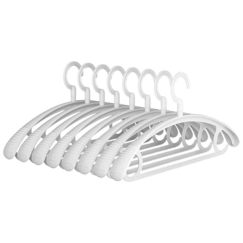 京东京造 宽肩无痕晾衣架子宿舍衣架防滑晾晒不鼓包 白色10支装