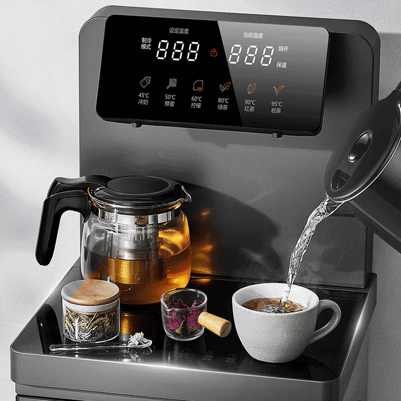 苏泊尔（SUPOR）ZMD安心系列智能遥控六段智能控温双壶双出水大容量储物柜茶吧机 SW-CBJ53C 即热制冷型