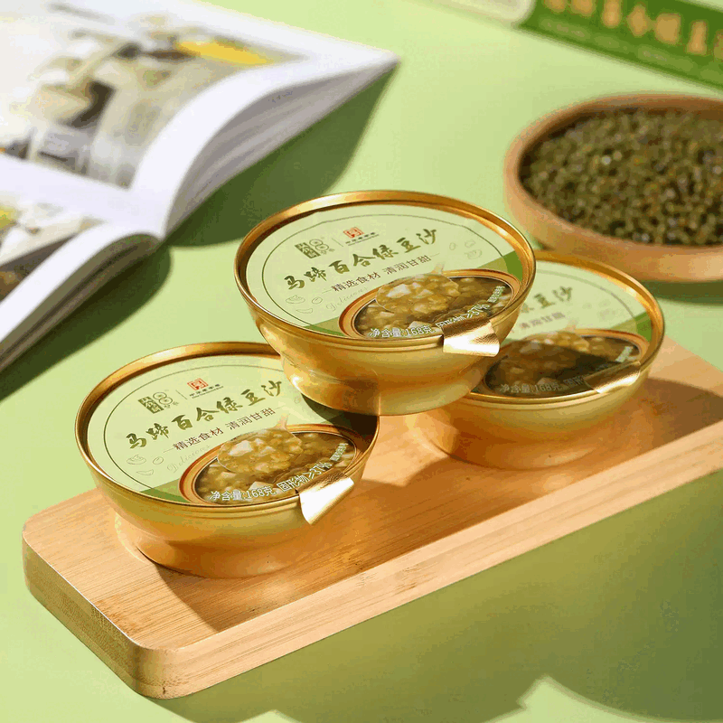 双钱牌双钱马蹄百合绿豆沙168g*3碗慢熬出沙0色素减脂速食粥代餐 马蹄百合绿豆沙168g*3碗*1盒