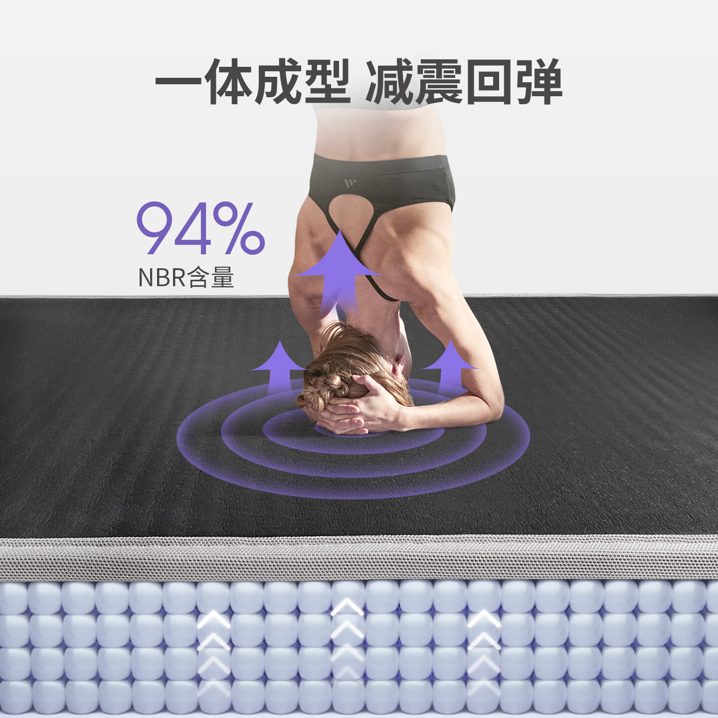 阿迪达斯（adidas）瑜伽垫健身垫加宽加厚防滑隔音减震训练垫男士健身运动垫183*61cm 红色【加厚隔音丨双面防滑丨锁边工艺】送绑带 183*61*1cm
