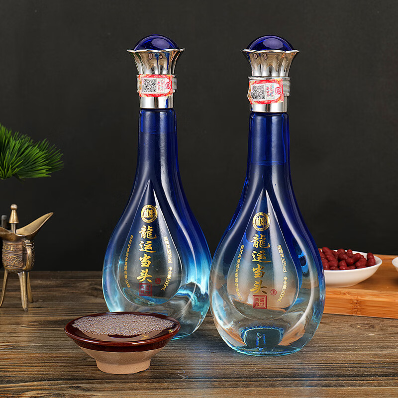 白水杜康（BAISHUIDUKANG）龙运当头 浓香型白酒 52度 500ML*2瓶 高端手提礼盒 送酒具 送礼 52度 500mL 2瓶 送酒具